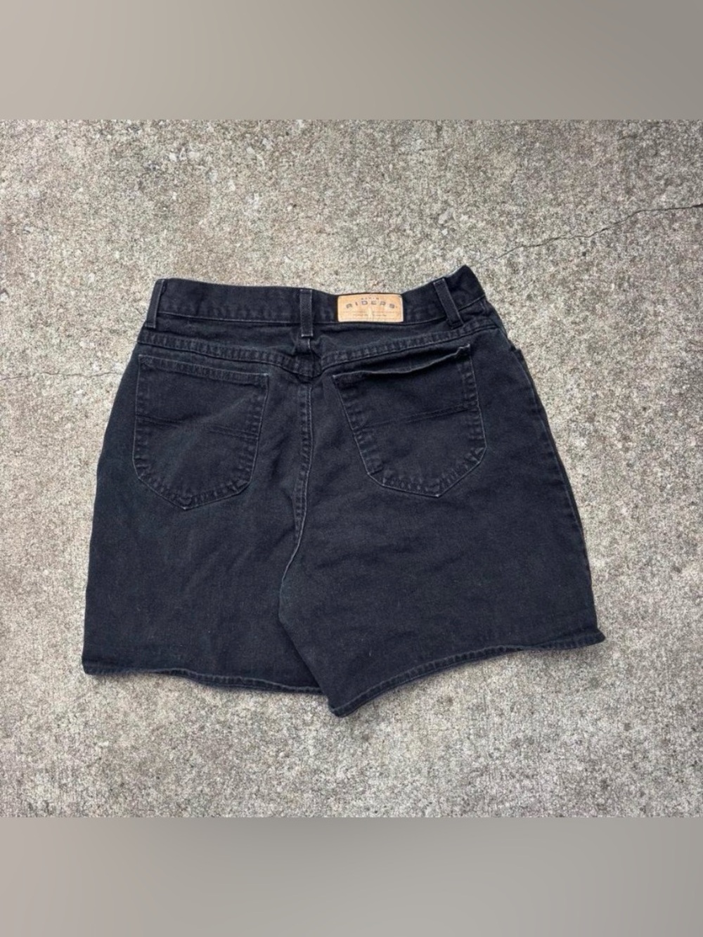 Riders by Lee Black High-Rise Denim Shorts